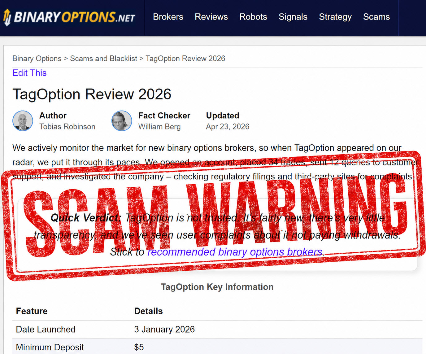 tagoption unsafe